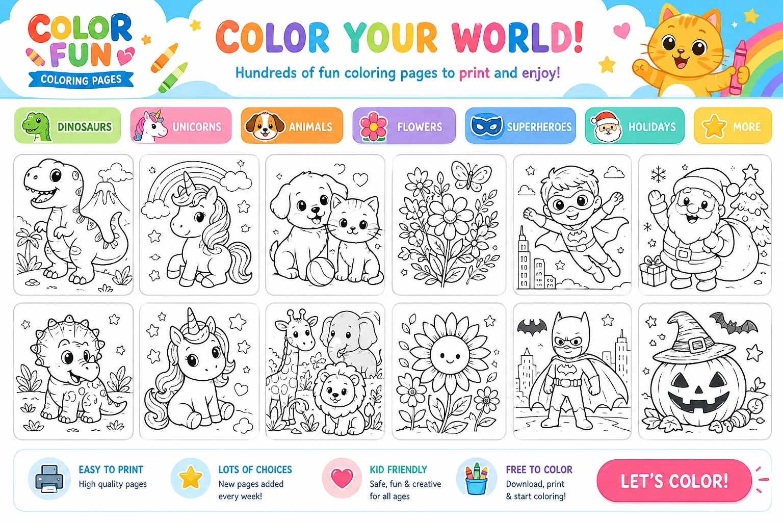 Teacher helping children color alphabet and number worksheets in classroom